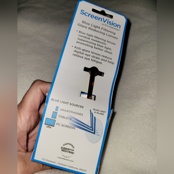 Screen Vision Blue Light Blocking Glasses Large Brown & Black Round Eye Glasses - Picture 4 of 7